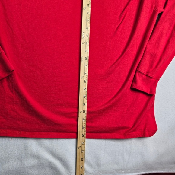 Champion Men's Red Long‎ Sleeve Crewneck T-Shirt Authentic Athleticwear Size 2XL - Picture 6 of 8